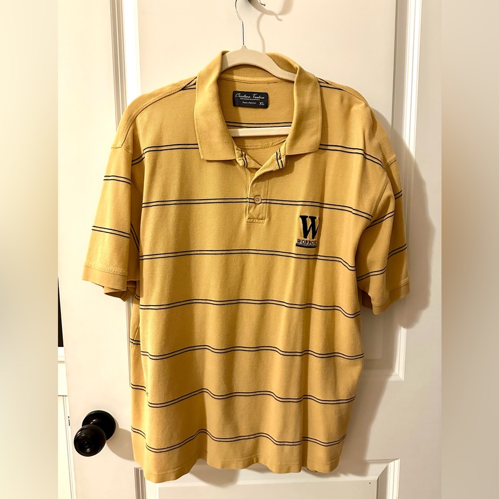 Wofford Yellow Striped Polo Shirt